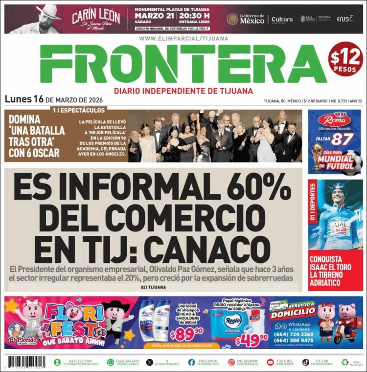 Portada de Frontera (M&eacute;xico)
