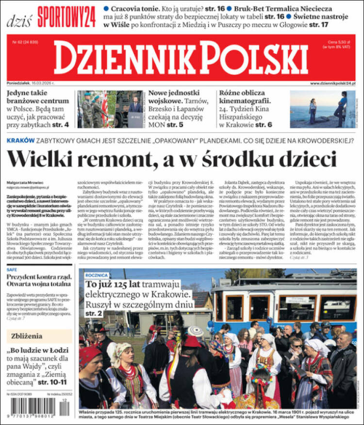 Portada de Dziennik (Polonia)