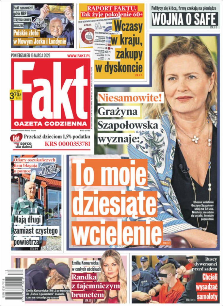 Portada de Fakt (Polonia)