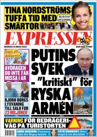 Portada de Expressen (Suecia)
