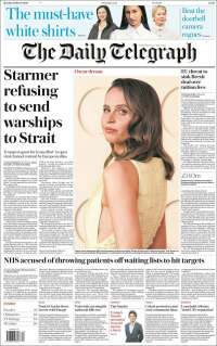 Portada de Daily Telegraph (Reino Unido)