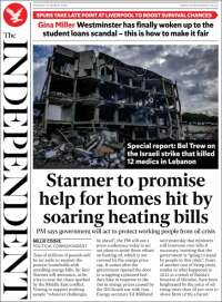 Portada de The Independent (Reino Unido)