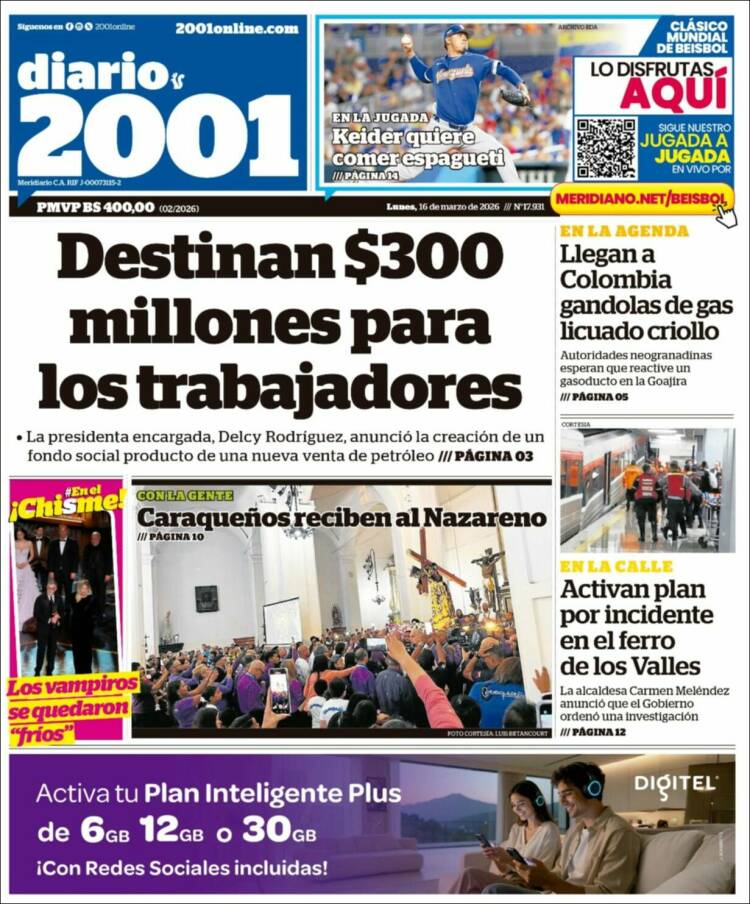 Portada de 2001 - Dosmiluno (Venezuela)