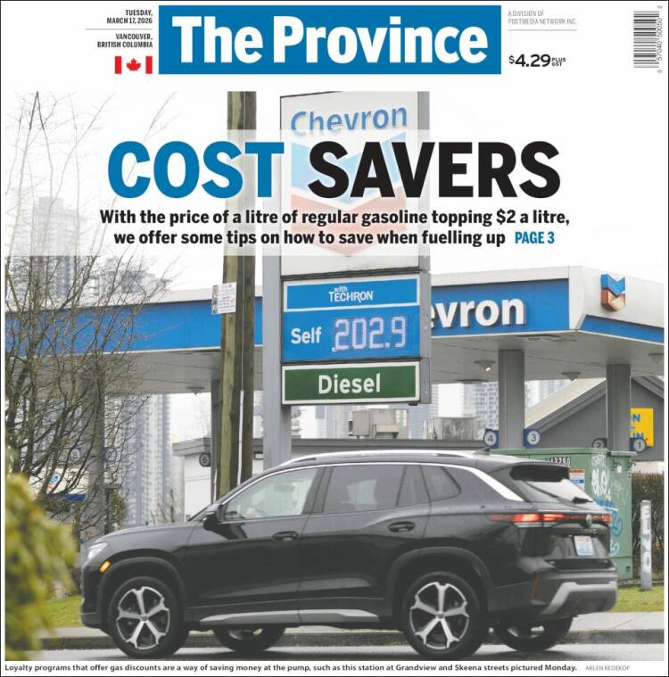 Portada de The Province (Canad&aacute;)