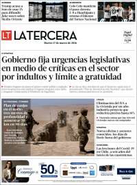 Portada de La Tercera (Chile)