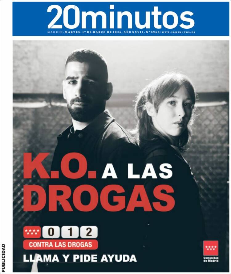 Portada de 20 Minutos - Madrid (Espa&ntilde;a)