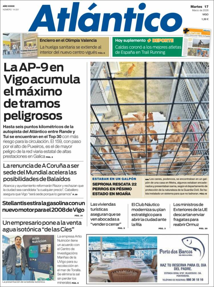 Portada de Atlántico Diario (Espa&ntilde;a)
