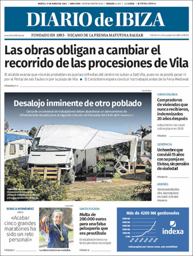 Portada de Diario de Ibiza (Espagne)