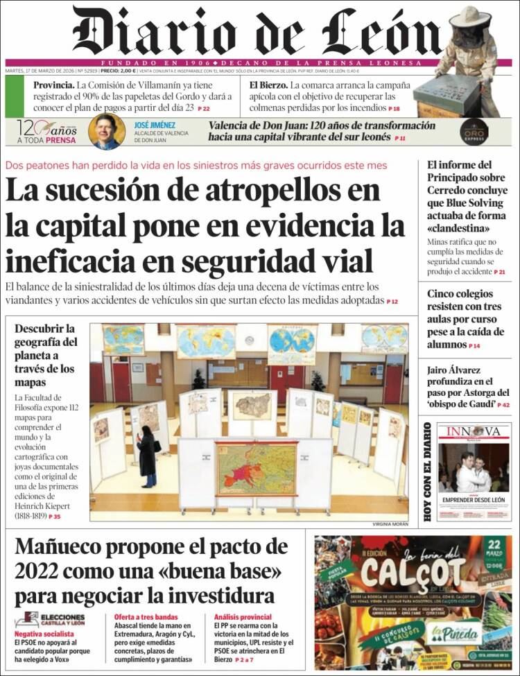 Portada de Diario de León (Espa&ntilde;a)