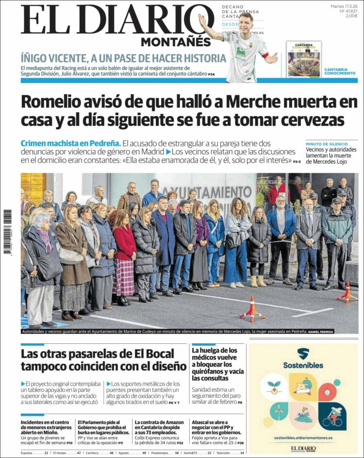 Portada de El Diario Montañés (Espa&ntilde;a)