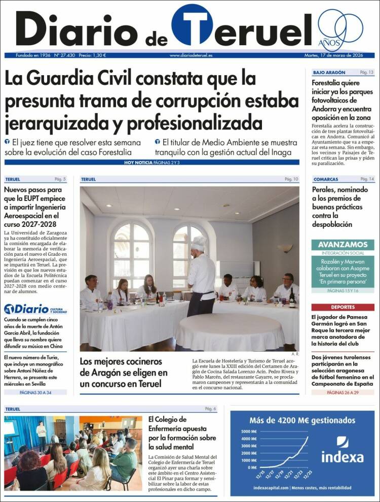 Portada de Diario de Teruel (Espa&ntilde;a)