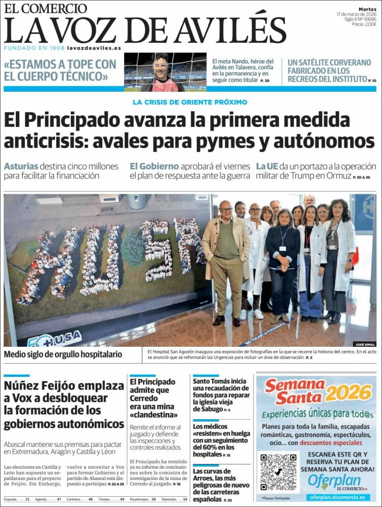 Portada de El Comercio - Avilés (Espa&ntilde;a)