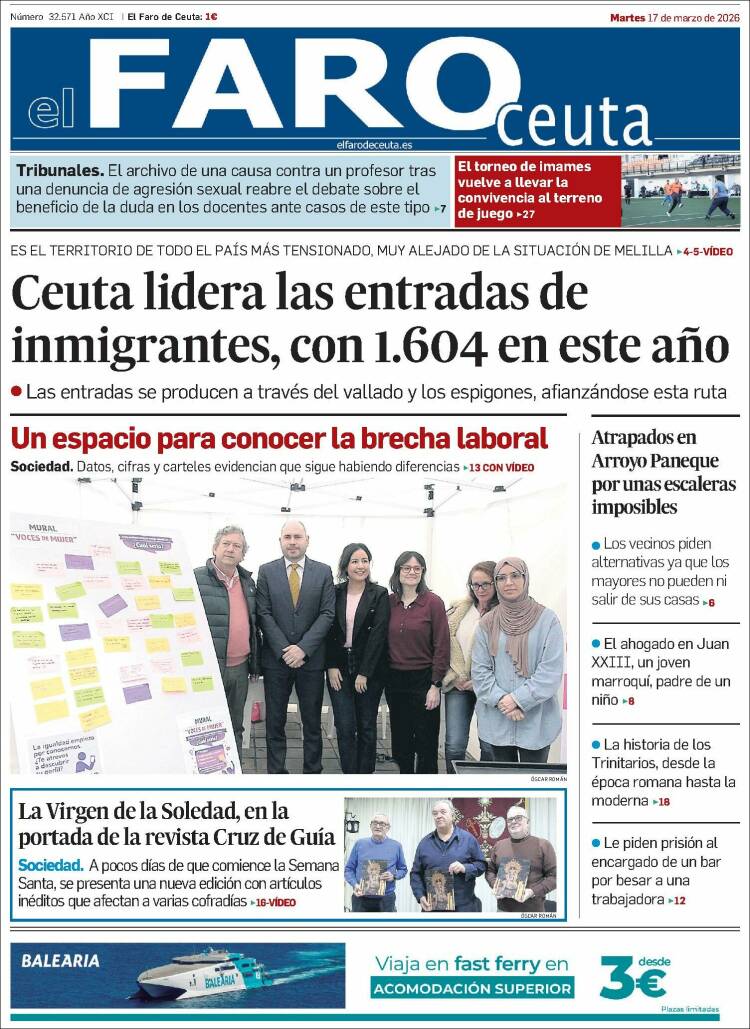 Portada de El Faro de Ceuta (Espa&ntilde;a)