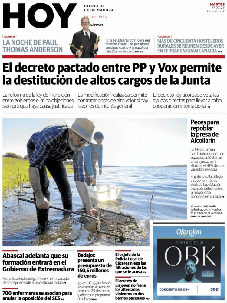 Portada de Hoy - Caceres (Espa&ntilde;a)