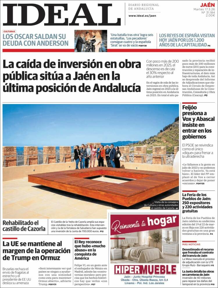 Portada de El Ideal de Jaén (Espa&ntilde;a)