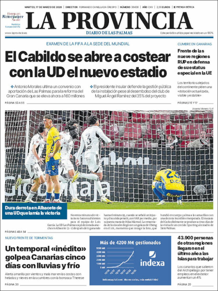 Portada de La Provincia (Espa&ntilde;a)