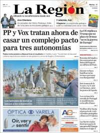 Portada de La Región de Ourense (Espa&ntilde;a)