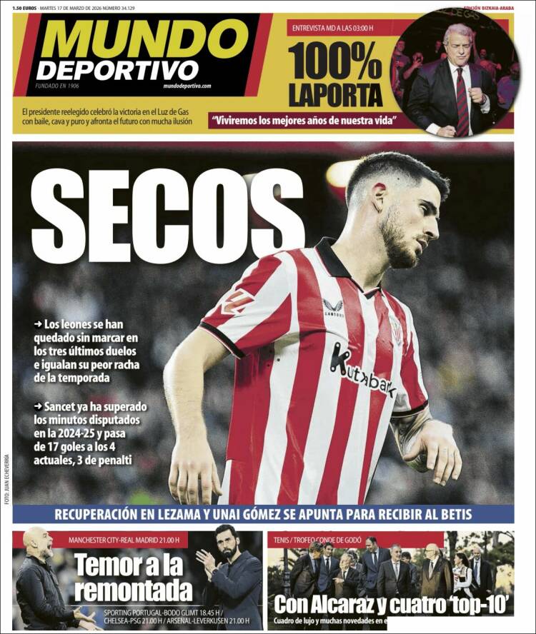 Portada de Mundo Deportivo Bizkaia (Espa&ntilde;a)