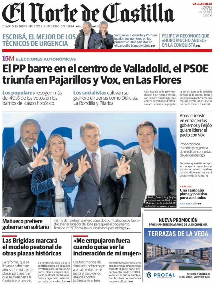 Portada de Norte de Castilla - Valladolid (Espa&ntilde;a)