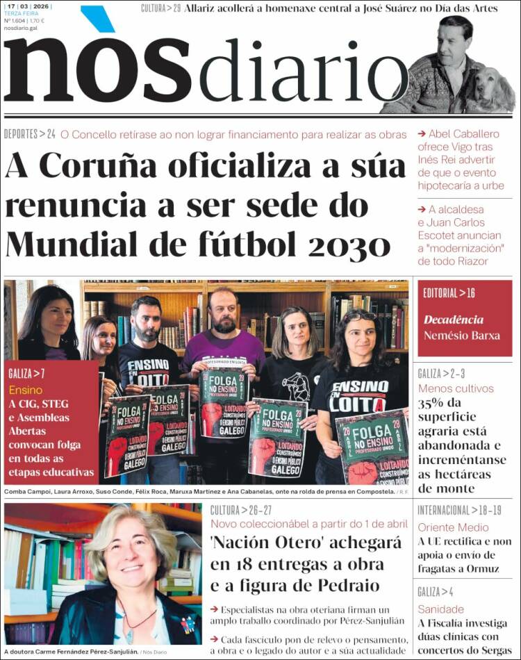 Portada de Nòs Diario (Espa&ntilde;a)