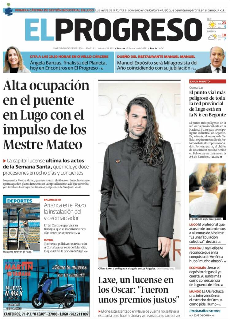 Portada de El Progreso (Espa&ntilde;a)