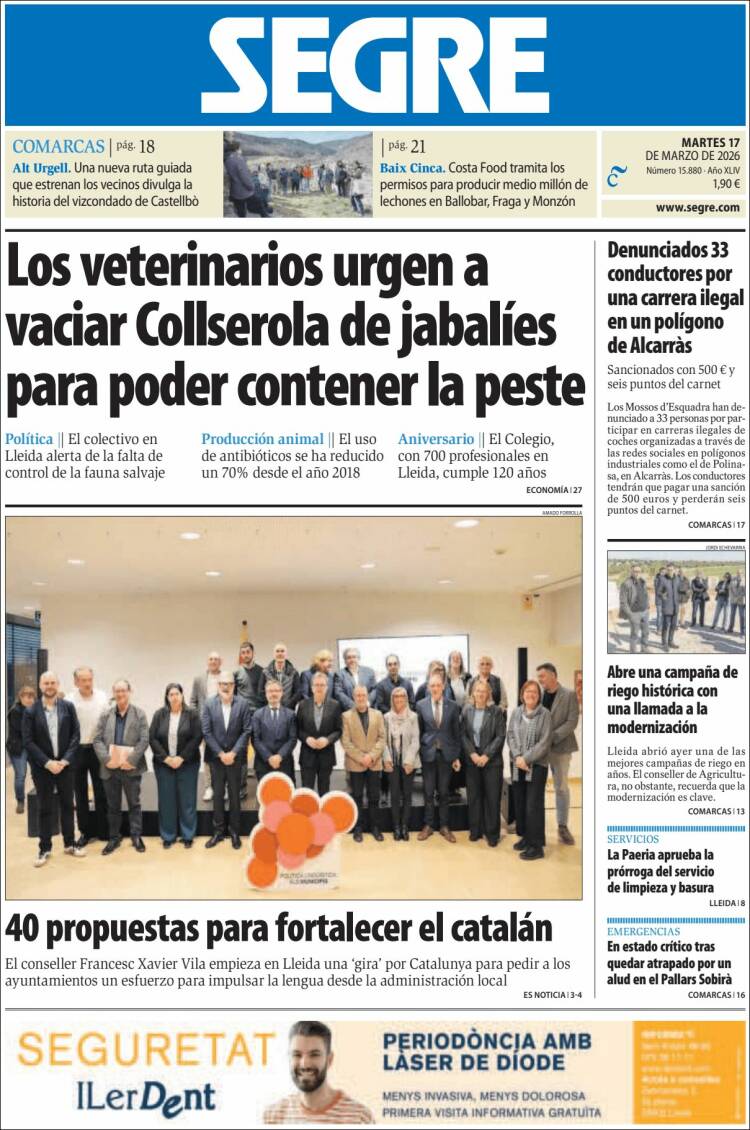 Portada de Segre  (Espa&ntilde;a)