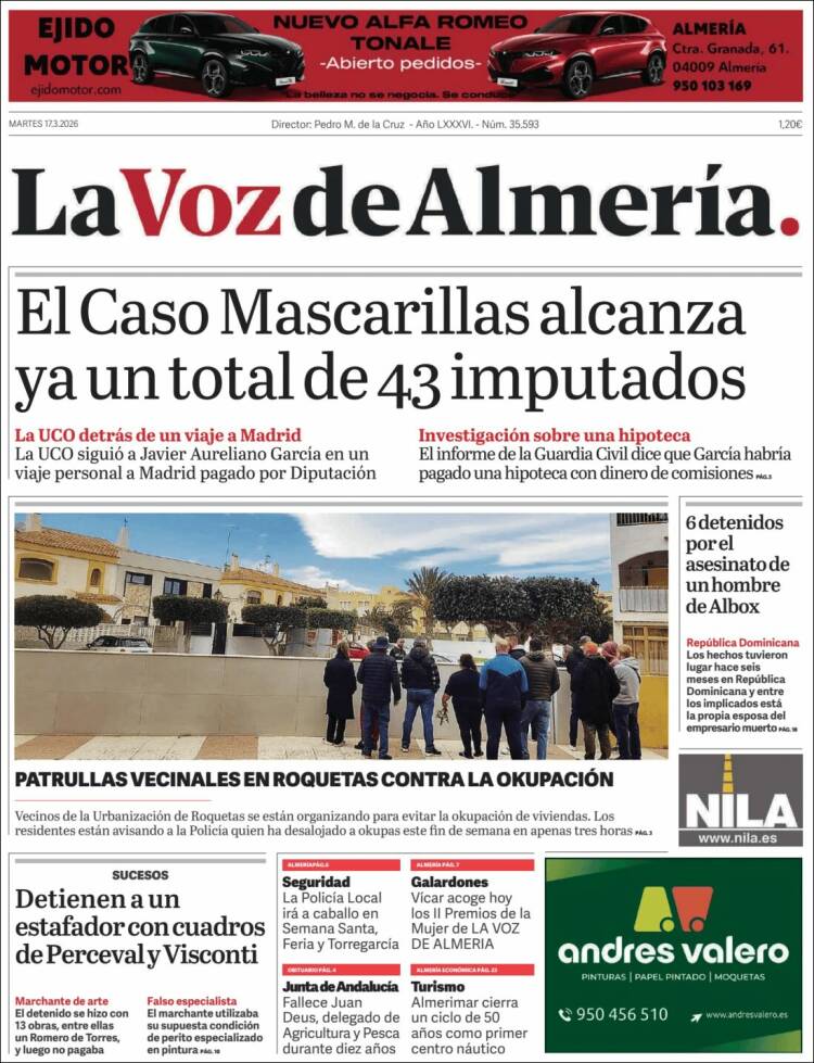 Portada de La Voz de Almería (Espa&ntilde;a)