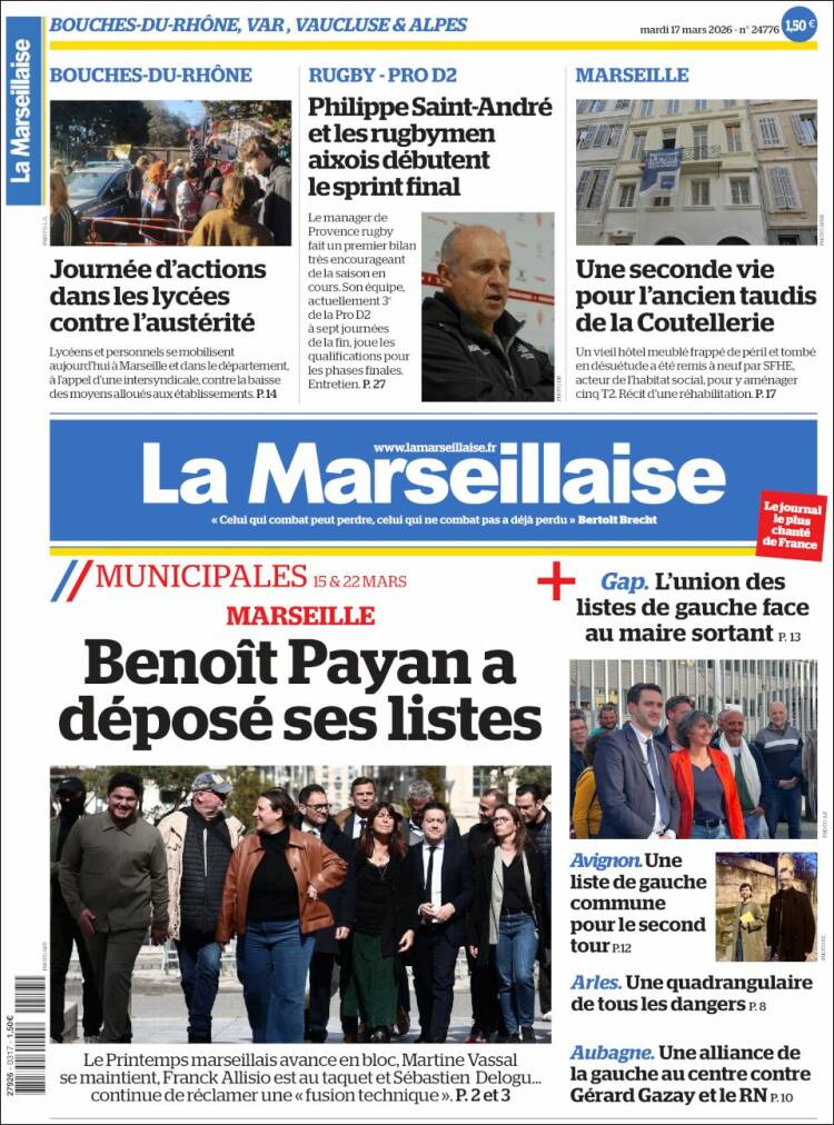 Portada de La Marseillaise (France)