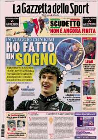 Portada de La Gazzetta dello Sport (Italia)