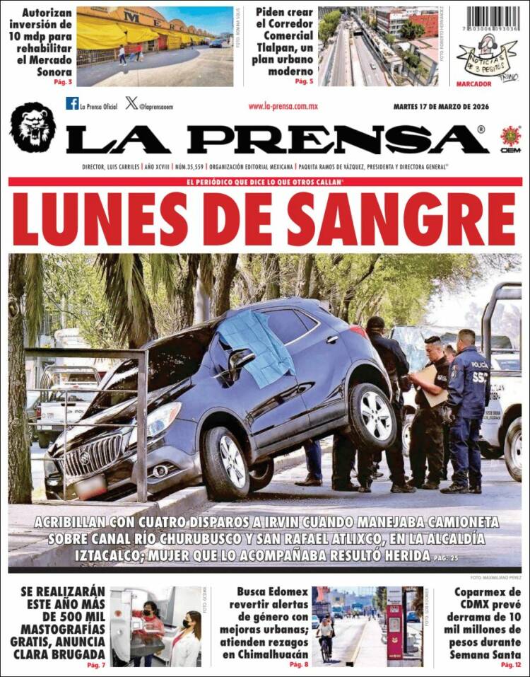Portada de La Prensa (M&eacute;xico)