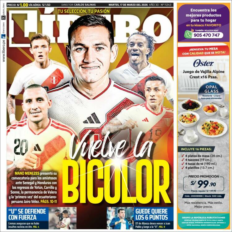Portada de Líbero (Per&uacute;)