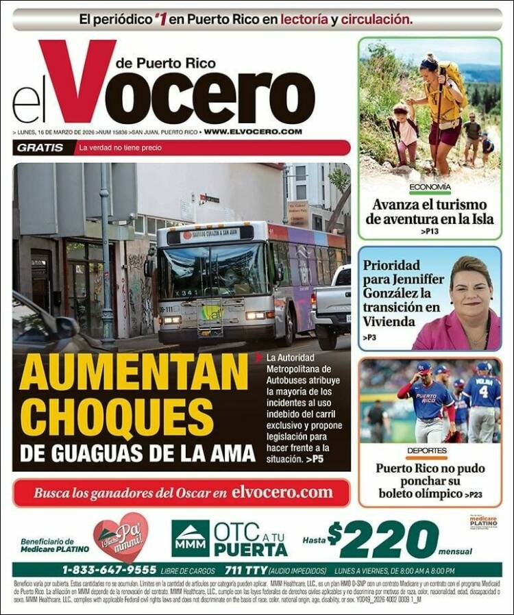 Portada de Vocero (Puerto Rico)