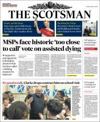Portada de The Scotsman (Reino Unido)
