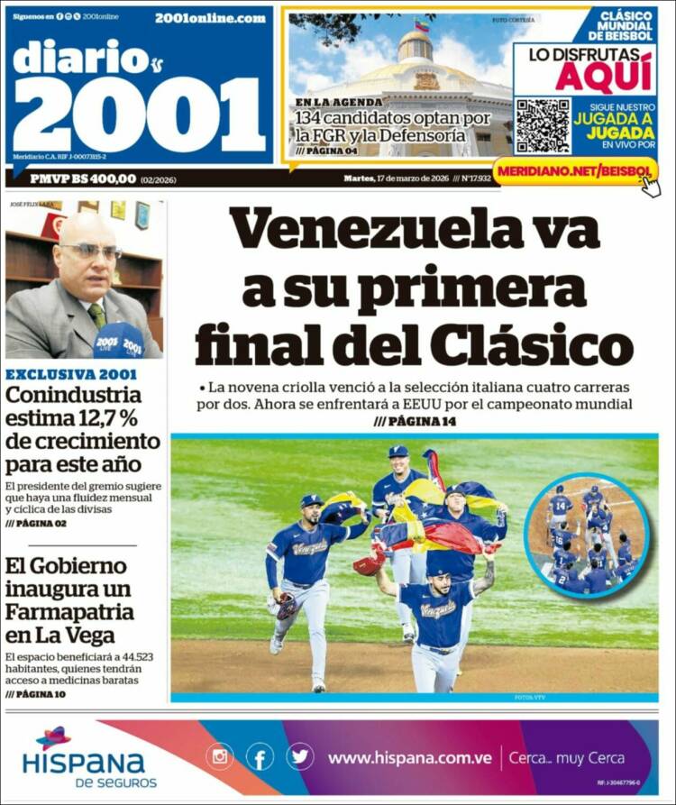 Portada de 2001 - Dosmiluno (Venezuela)