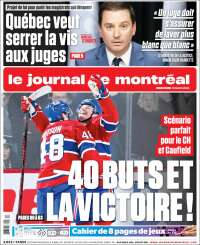 Portada de Le Journal de Montréal (Canada)