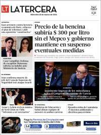 Portada de La Tercera (Chile)