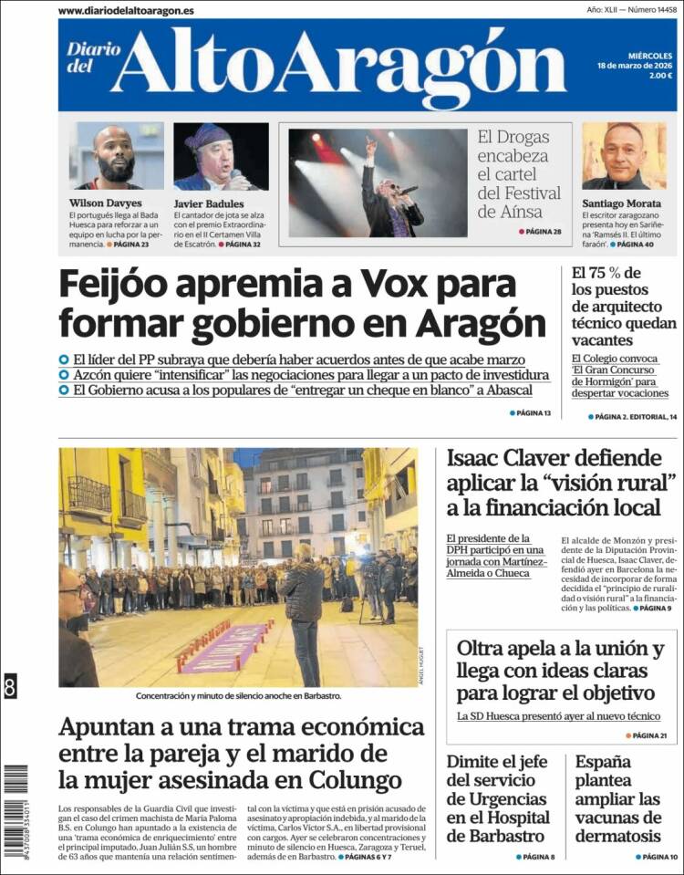 Portada de Diario del AltoAragón (Espa&ntilde;a)
