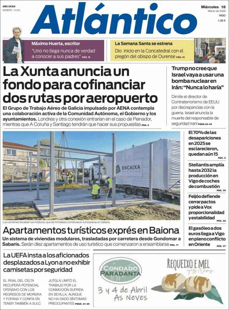 Portada de Atlántico Diario (Espa&ntilde;a)