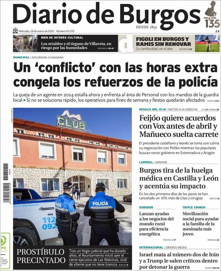 Portada de Diario de Burgos (Espa&ntilde;a)