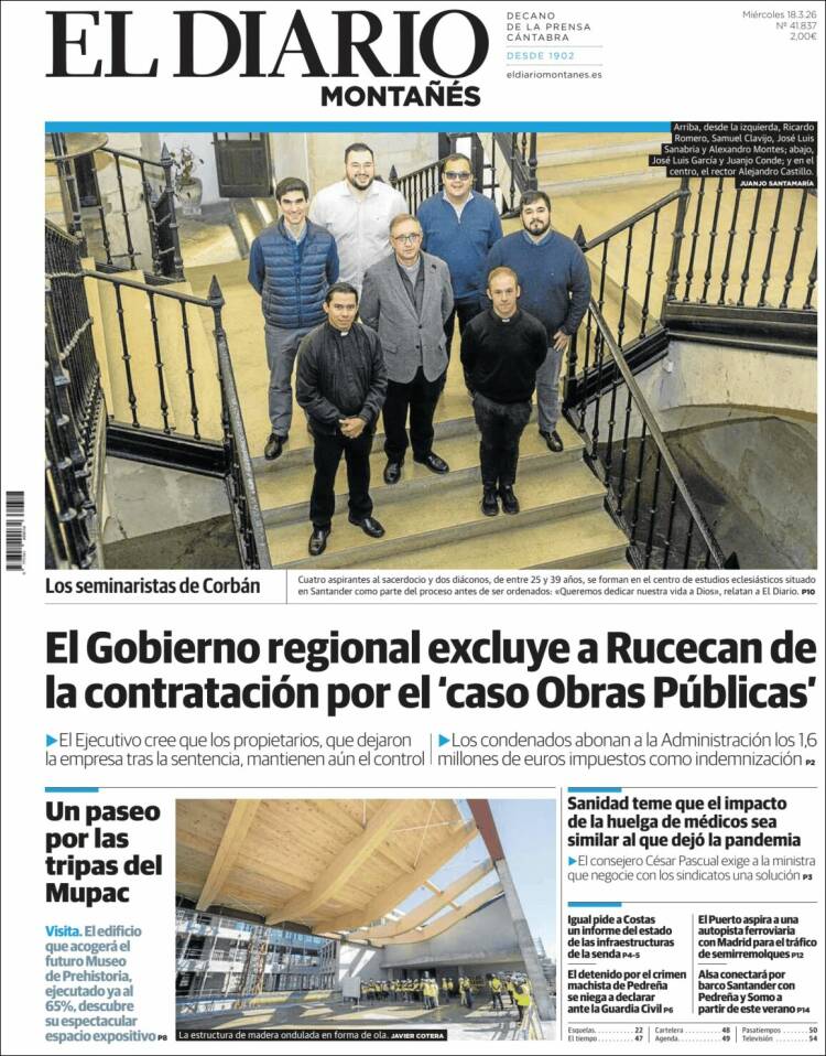 Portada de El Diario Montañés (Espa&ntilde;a)