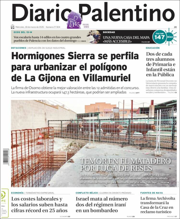 Portada de Diario Palentino (Espa&ntilde;a)