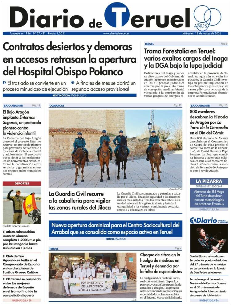 Portada de Diario de Teruel (Espa&ntilde;a)