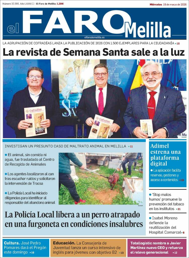 Portada de El Faro de Melilla (Espa&ntilde;a)