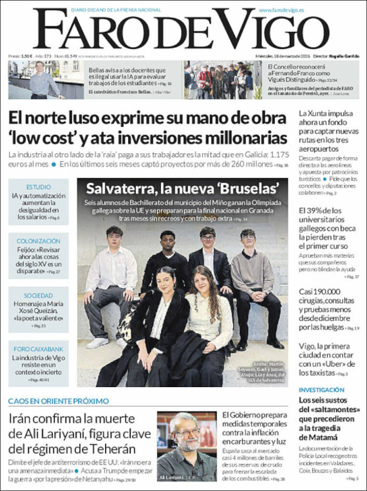 Portada de Faro de Vigo (Espa&ntilde;a)