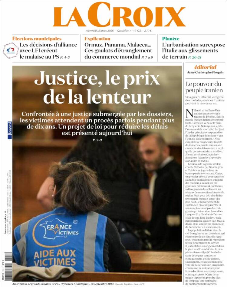 Portada de La Croix (Francia)