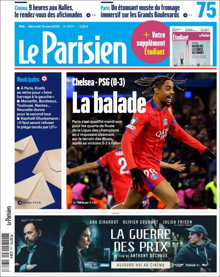 Portada de Le Parisien (Francia)