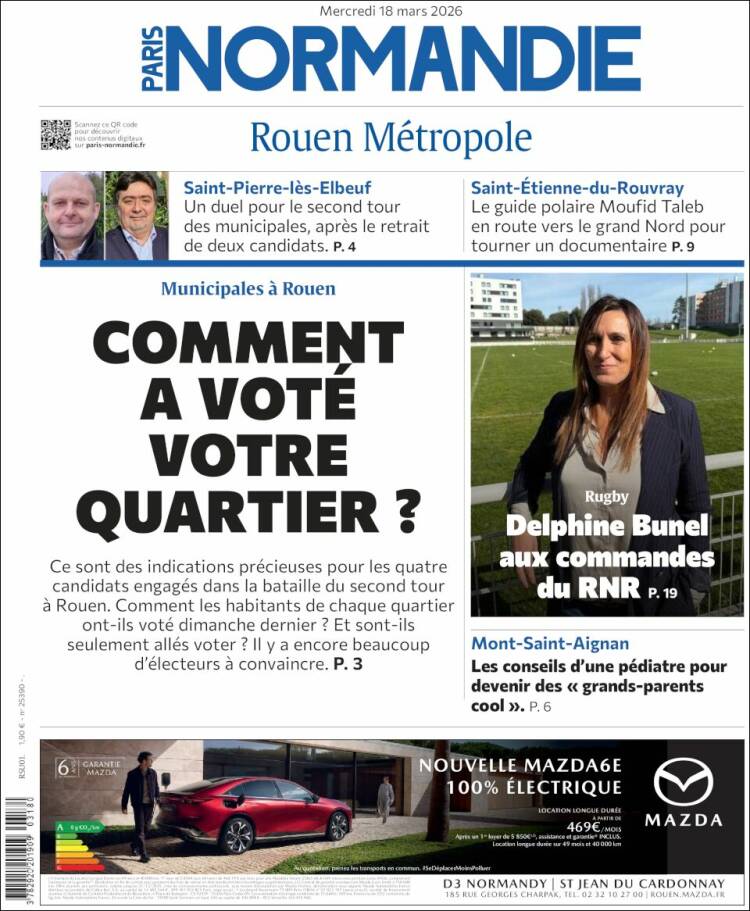 Portada de Paris Normandie (Francia)