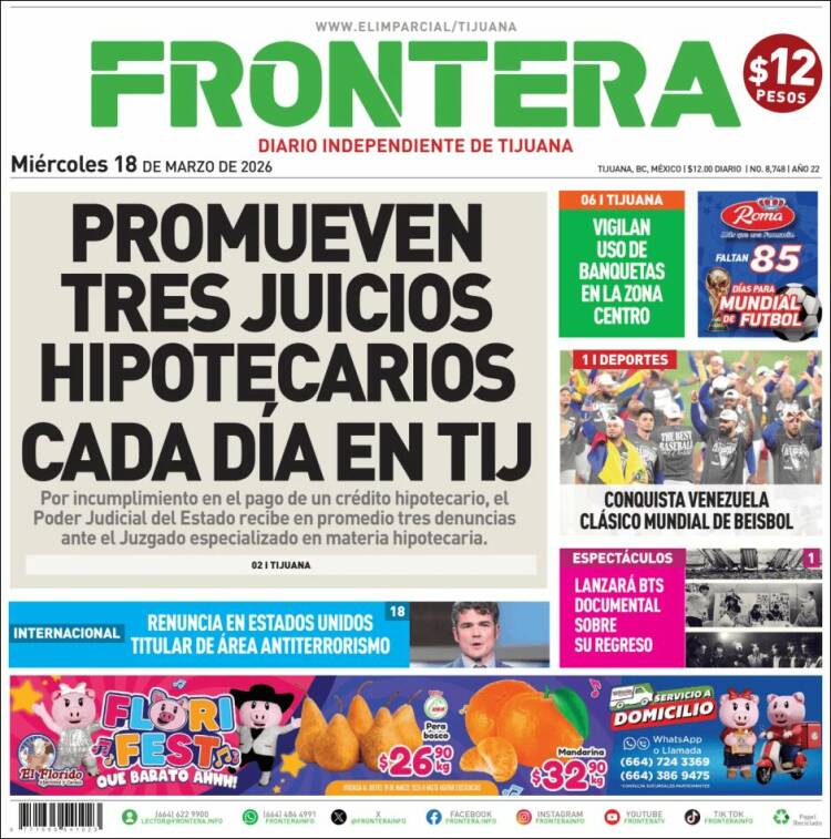 Portada de Frontera (M&eacute;xico)