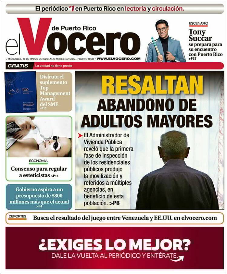 Portada de Vocero (Puerto Rico)