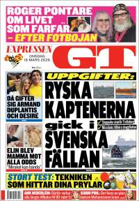 Portada de Göteborgstidningen (Suecia)